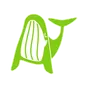 AJ monogram: the letters A and J drawn as a whale